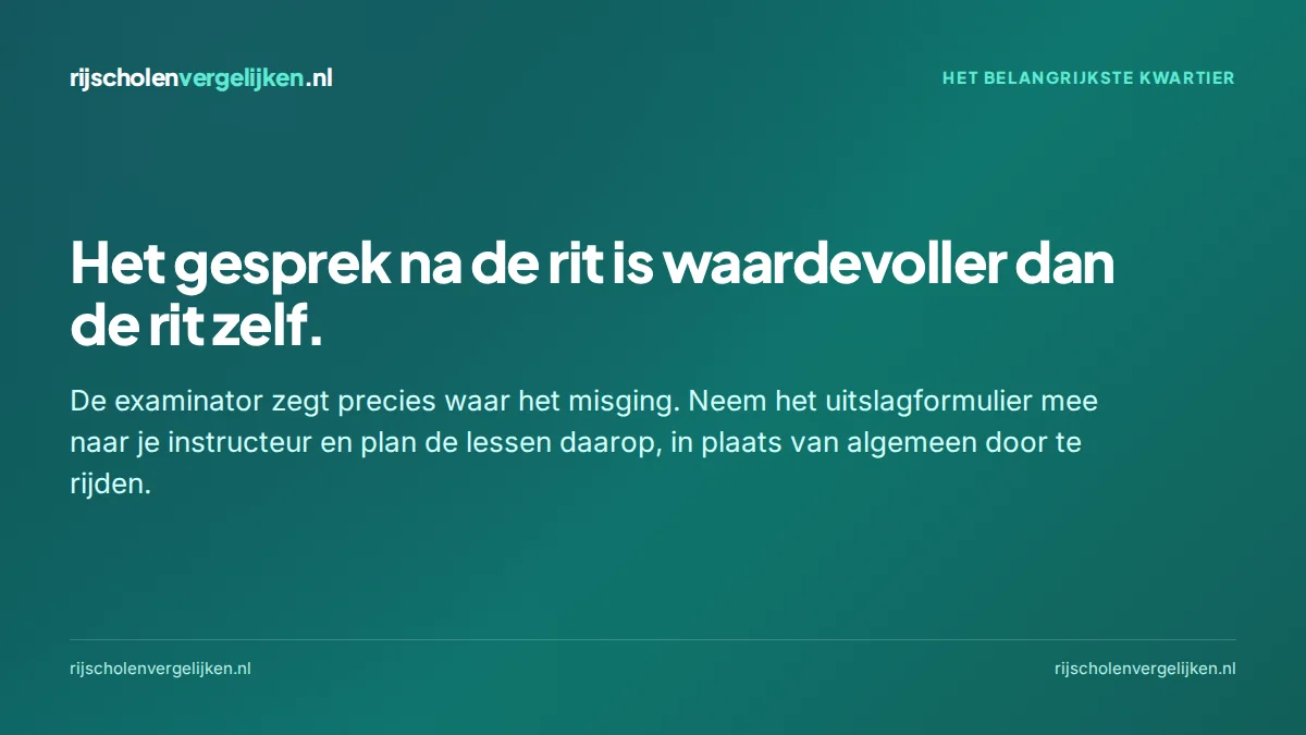 Kaart: het gesprek na de rit is waardevoller dan de rit zelf